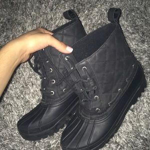 Black Sperry Boots